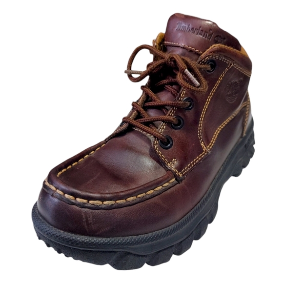 Timberland Brown Leather Lace Up Ankle Chukka Boots Mens Size 5 - Picture 4 of 10